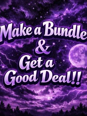 Purple 'Make a Bundle & Get a Good Deal!' Graphic Print